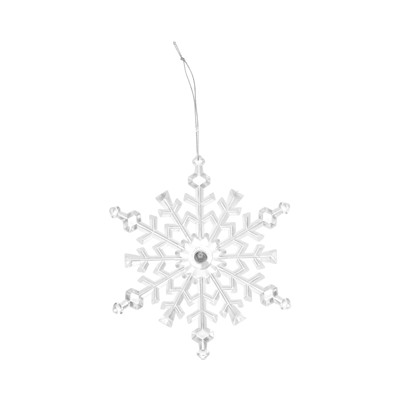 Подвеска светодиодная «Снежинка» 14 см, 1 LED, от батареек LR41×3, свечение синее/красное