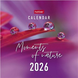 Календарь-домик настольный на спирали 2026 г. 101х101 мм КВАДРАТ "Moments of nature" (090525) 33374 Хатбер