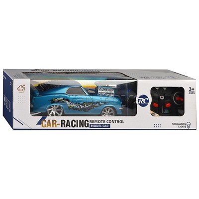 Машина "Car-racing" р/у, 27 MHz, (цвет небесно-голубой) в коробке
