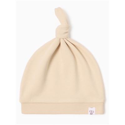 Шапочка детская с узелком MINAKU Nature, размер 42, бежевая