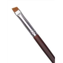 Kristaller Кисть для бровей и макияжа глаз, скошенная, дерево, нейлон, коричневый, 16 см 27863