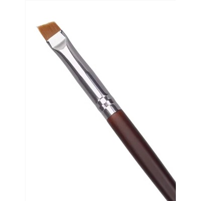 Kristaller Кисть для бровей и макияжа глаз, скошенная, дерево, нейлон, коричневый, 16 см 27863