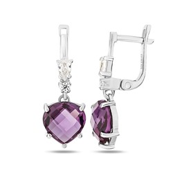 Серьги, синт.александрит, Лазурь