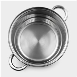 Кастрюля Доляна «Классика», 2.2 л, d=19 см, капсульное дно, нержавеющая сталь