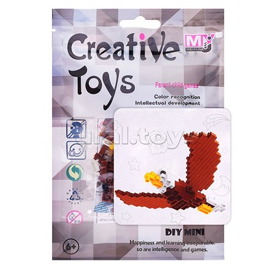 Конструктор "Птица" в ассортименте, в пакете