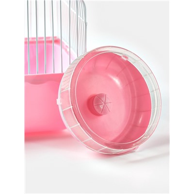 Колесо для грызунов тихое, 11 см, розовое