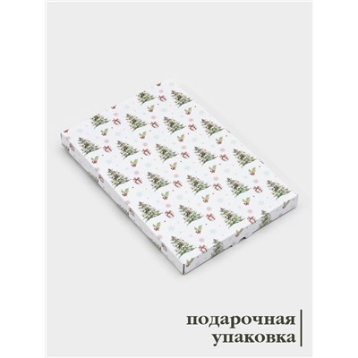 Блюдо новогоднее сервировочное Доляна «Сказочное настроение» 29.5×19.5 см, стекло, белое, красное