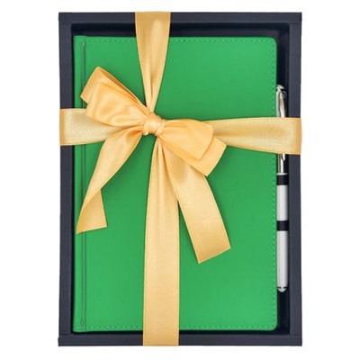 Подарочный набор Ежедневник недатированный А5+ 272 стр. "VELVET" (ЗЕЛЕНЫЙФЛУОР)+ ручка 3-115/25-2 Bruno Visconti