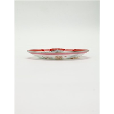 Тарелка новогодняя плоская «Снегирь», 15.4×18 см