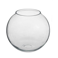 Ваза "Шар" прозрачная (без декора) 18*16см