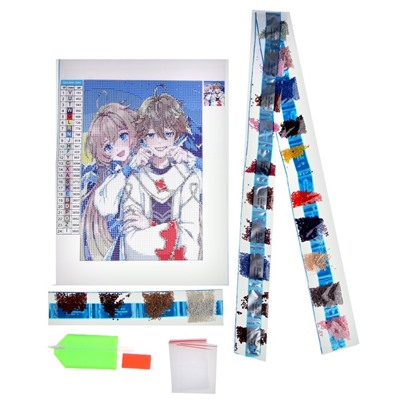 Алмазная мозаика с полным заполнением на холсте «Близнецы путешественники»‎, 20×30 см