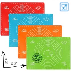 Коврик кулинарный силиконовый с разметкой 50х40 см