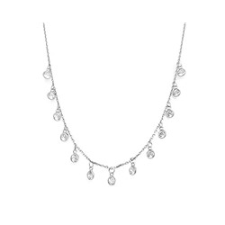 Колье из серебра куб.циркон., ТФК-33