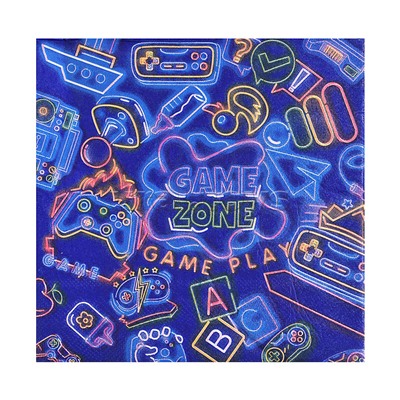 Набор посуды одноразовой "Game zone" салфетки (20 шт)