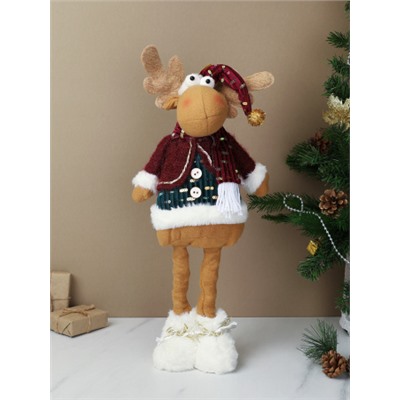 Новогоднее украшение Олень на телескопических ножках 35/60 см / SH056-3 /уп 72/