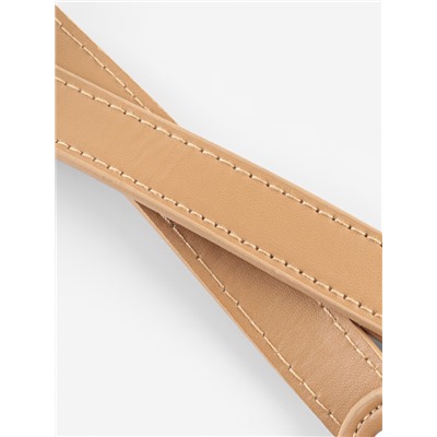 Ручка для сумки, с карабинами, 60×2 см, бежевая