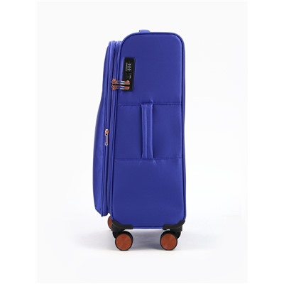 УЦЕНКА Чемодан на колёсах Bagvoyage средний 71 л (М), на молнии, с увеличением, кодовый замок, 4 колеса, васильковый
