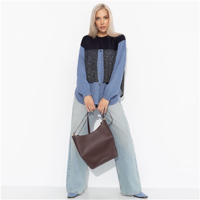 Свитшот комбинированный, Стиль по-взрослому (голубой)