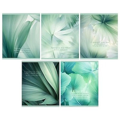 Тетрадь  48л клетка "Шепот листьев" ТК489649 Listoff