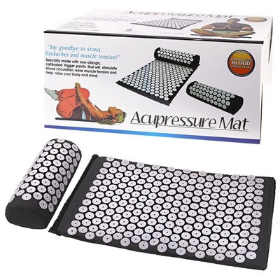 Акупунктурный коврик для снятия стресса напряжения Acupressure Mat 65/40, Аппликатор Кузнцова
