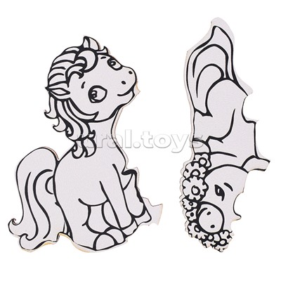 Копилка с пазлом "Лошадки" (цветная)