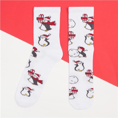 Носки женские новогодние KAFTAN «Пингвин» размер 36-40 (23-25 см), набор 2 пары