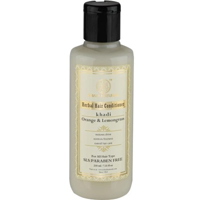 Khadi Natural Кондиционер для волос "Апельсин + Лемонграсс" (без парабенов и СЛС) 210мл