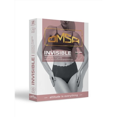 Omsa Трусы 3. OmD 2232B Invisible Slip Maxi (лазерная обработка края), PA