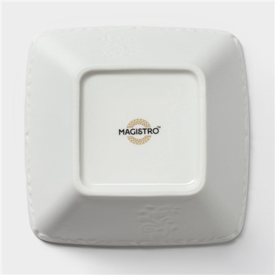 Салатник Magistro Kingdom, 300 мл, 12×5 см, фарфор, белый