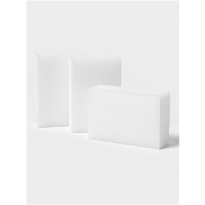 Губки меламиновые для удаления пятен Доляна, 3 шт., 9×6×3 см