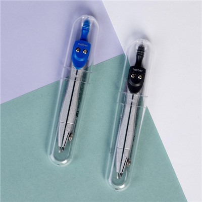 Циркуль металлический в пластиковой упаковке 115 мм (023777) 11501 несгибаемая ножка Хатбер