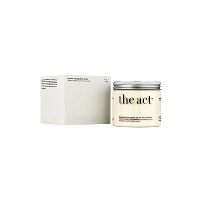 Масло для тела массажное The Act твёрдое, кокос, 170 г
