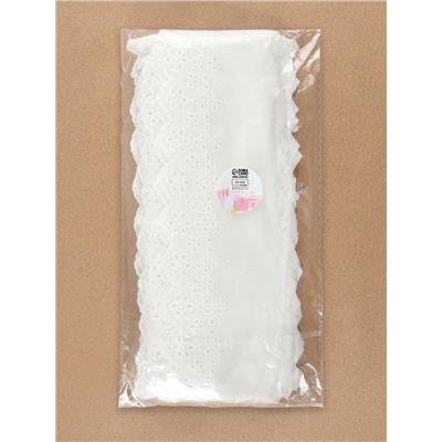 Кружево шитьё, 80 мм, 13.7±1 м, белое