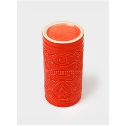 Стакан для коктейлей «Тики остров», 400 мл, d=7 см, h=14.5 см, керамика, красный