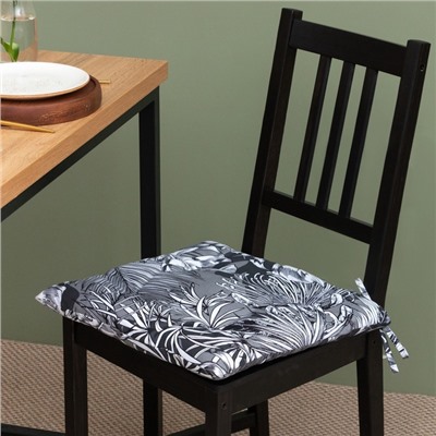 Сидушка на стул Этель Palm leaves 42×42 см, 100% хлопок, саржа 190 г/м²