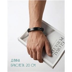 Браслет из стали на кожаном ремешке