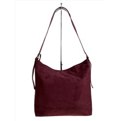 Женская сумка из искусственной замши, цвет бордовый