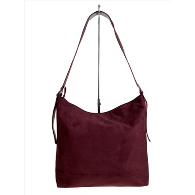 Женская сумка из искусственной замши, цвет бордовый