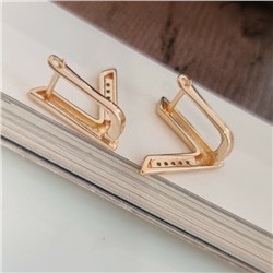 Серьги коллекция "Дубай" покрытие позолота, вставка: фианиты, 38002, арт.216.352