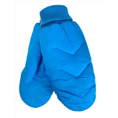 Зимние женские варежки с подкладом из искусственного меха, цвет голубой