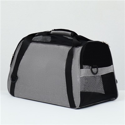 Сумка-переноска сетчатая, 48×26×28 см, серая