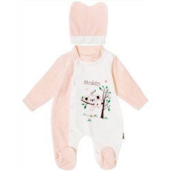 1626 Комбинезон+шапочка велюр