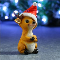 Фигурка полистоун «Олененок новогодний», 16×8×8 см