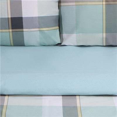 Постельное бельё евро LoveLife Square green, сатин