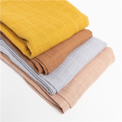 Полотенце муслиновое LoveLife, 50×90 см, 100% хлопок, 3-сл, 180 г/м², цвет «горчица»