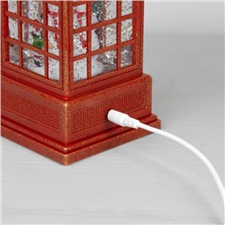 Светодиодная фигура «Дед Мороз и олень» 9×20×8 см, пластик, батарейки ААх3 (не в комплекте), USB, свечение тёплое белое