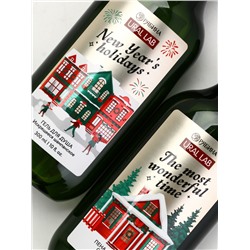 Подарочный набор новогодний: гель для душа, пена для ванны и мочалка, URAL LAB