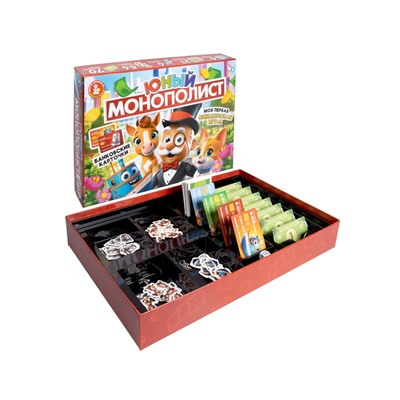 Игра настольная «Юный Монополист», 2-4 игрока, 4+
