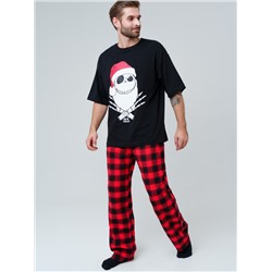 Комплект для мужчин: фуфайка (футболка) трикотажная, брюки текстильные