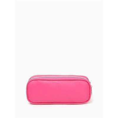 Косметичка-пенал на молнии с двумя отделами, малиновая